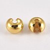 Brass Crimp Beads Covers KK-G311-08G-2
