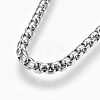 304 Stainless Steel Box chain Necklaces NJEW-F242-13P-B-2