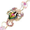 Alloy Rhinestones & Glass Charm Suncatchers HJEW-E013-01G-A-3