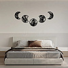 Wood Moon Phase Pendant Decoration HJEW-WH20013-002-6