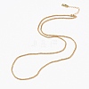 Brass Box Chain Necklaces NJEW-H206-03G-2
