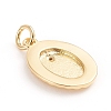 Brass Micro Pave Cubic Zirconia Pendants ZIRC-E164-22G-3