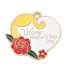 Mother's Day Alloy Enamel Pendants FIND-E054-04B-1