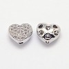 Brass Micro Pave Cubic Zirconia Hollow Beads ZIRC-N002-05P-1