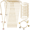 304 Stainless Steel Paperclip Chains Necklaces & Bracelet Jewelry Sets SJEW-SC0001-07G-1
