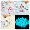 20Pcs Luminous Cube Letter Silicone Beads 12x12x12mm Square Dice Alphabet Beads with 2mm Hole Spacer Loose Letter Beads for Bracelet Necklace Jewelry Making JX437S-7