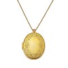 Oval with Leaf Picture Locket Pendant Necklace JN1037A-1