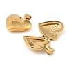 316 Stainless Steel Locket Pendants STAS-K321-21G-2