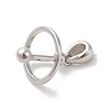 Anti-Tarnish Rhodium Plated 925 Sterling Silver Locket Style Planet Pinch Bails LS-STER-NH0001-55B-P-3