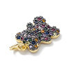 Rack Plating Brass Micro Pave Cubic Zirconia Charms KK-H443-06G-03-3