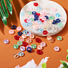 90Pcs 9 Colors Transparent Glass European Beads GLAA-TA0001-79-5
