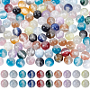130Pcs Transparent Resin Beads RESI-PA0001-48-1