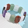 Natural Mixed Stone Beads Stretch Bracelets for Women Men BJEW-I323-02J-3