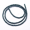 Faceted Rondelle Full Rainbow Plated Electroplate Glass Beads Strands EGLA-M004-2mm-A05-3