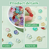 200Pcs 10 Colors Spray Painted Transparent Glass Beads GLAA-PH0003-41-4