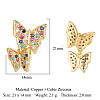 Brass Micro Pave Colorful Cubic Zirconia Pendants ZIRC-OY001-29-2