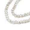 Electroplate Opaque Solid Color Glass Beads Strands EGLA-Q112-B02-3