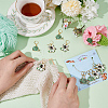 Alloy Enamel Yarn Ball & Cat Charm Locking Stitch Markers HJEW-PH01721-3