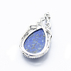 Natural Gemstone Pendants G-O182-27S-3