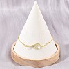 Brass Micro Pave Clear Cubic Zirconia Link Bracelets for Women KK-CBA68DA-01-1