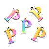 Ion Plating(IP) 304 Stainless Steel Alphabet Charms STAS-H122-P-M-2