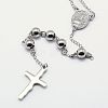 Men's Rosary Bead Necklace with Crucifix Cross NJEW-I011-8mm-06-2