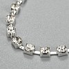 3mm Wide Silver Color Plated Grade A Garment Decorative Trimming Brass Crystal Rhinestone Cup Strass Chains X-CHC-S12-S-2