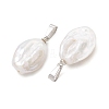 Natural Baroque Keshi Pearl Pendants PALLOY-JF05420-3