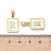 Ion Plating(IP) 304 Stainless Steel Pave Shell Pendants X-STAS-G327-01G-R-3