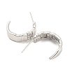 Rack Plating Brass Cubic Zirconia Arch Stud Earrings EJEW-K245-41P-2