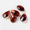Faceted Teardrop Glass Pendants X-GLAA-O008-B12-1