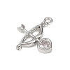 Brass Pave Clear Cubic Zirconia Pendants LS-KK-L238-11P-2