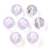 Transparent Glass with Enamel Beads LAMP-T011-28B-3