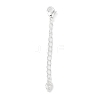 Brass Micro Pave Clear Cubic Zirconia Chain Extender KK-G491-52B-S-1