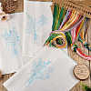 3Pcs 3 Style Vase & Flower Pattern DIY Display Decoration Embroidery Beginner Kit DIY-TA0006-16-15