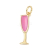 Brass Enamel Pendants KK-U062-02A-02-1