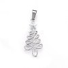 Non-Tarnish 304 Stainless Steel Pendants STAS-P209-45P-1