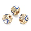 Brass Micro Pave Cubic Zirconia Charms X-ZIRC-A019-16G-A02-3