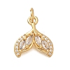 Brass Micro Pave Cubic Zirconia Pendants KK-D431-005A-G-1