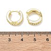Brass Micro Pave Cubic Zirconia Hoop Earring KK-CBA98BA-07G-B-5