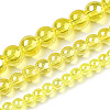Electroplate Transparent Glass Beads Strands GLAA-T032-T6mm-AB12-4