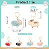 Alloy Enamel Rhinestone Sheep Pendant Stitch Markers HJEW-AB00244-2