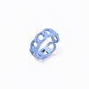 Spray Painted Alloy Cuff Rings RJEW-T011-29B-RS-3