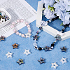 50Pcs 2 Colors Plating Acrylic Beads MACR-SC0001-59A-4