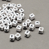 Large Hole Acrylic Letter European Beads X-SACR-Q103-6mm-01Y-1