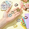 10Pcs Spray Painted Alloy Spring Gate Rings FIND-YW0009-45-5