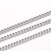 304 Stainless Steel Curb Chains CHS-K004-01P-0.6mm-1