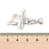 Brass Micro Pave Clear Cubic Zirconia Fold Over Clasps KK-U059-12P-3