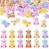 36Pcs 6 Colors Bear with Word Love Opaque Resin Pendants RESI-TA0005-59-1