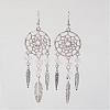 Natural Gemstone Dangle Earrings EJEW-JE02104-2